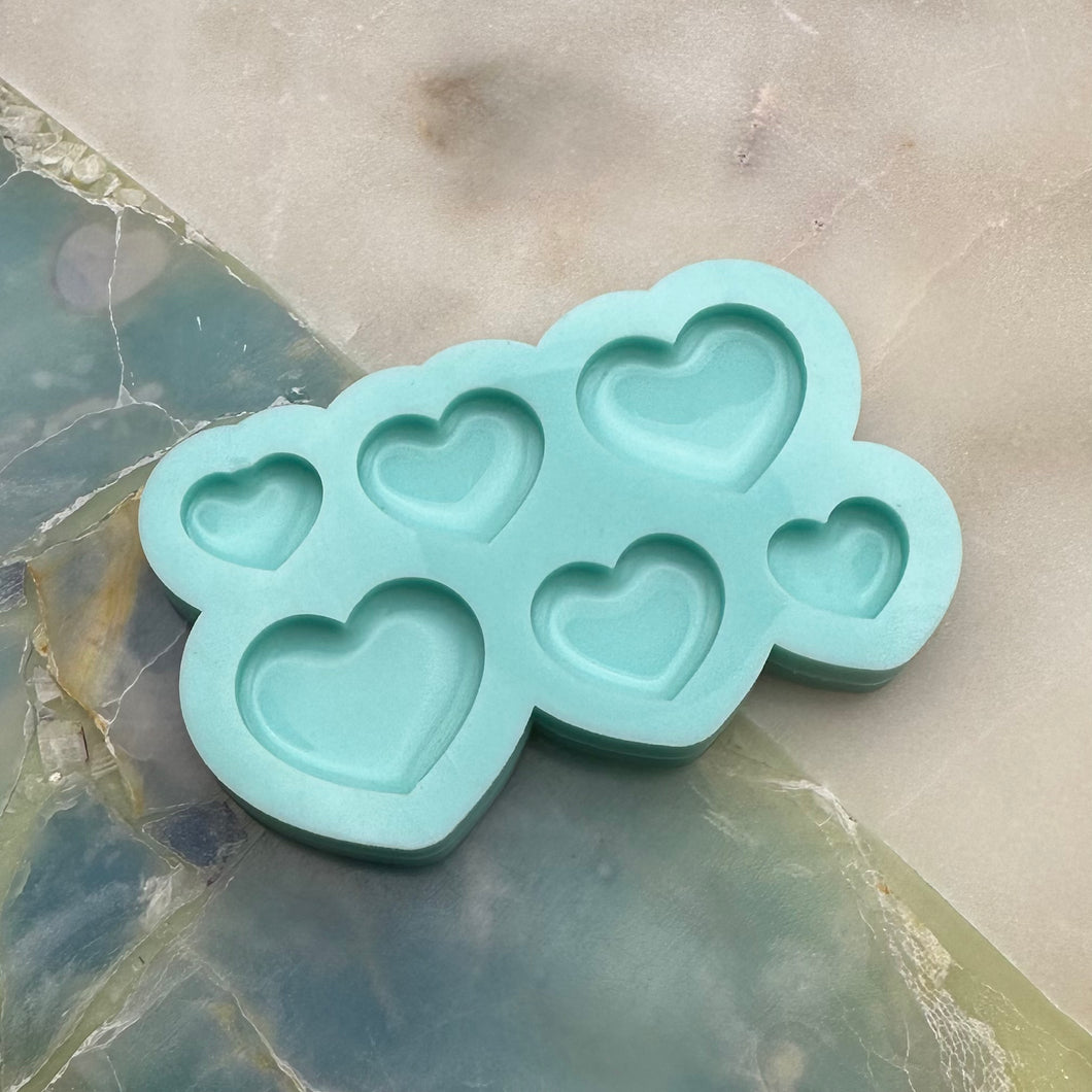 Hearts 6 Cavity Domed Mini Mould