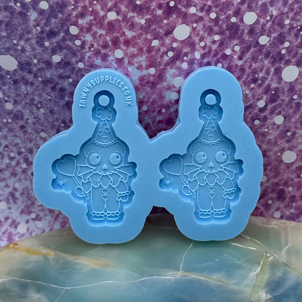 Spooky Clown Earring Mould, 3mm Thick