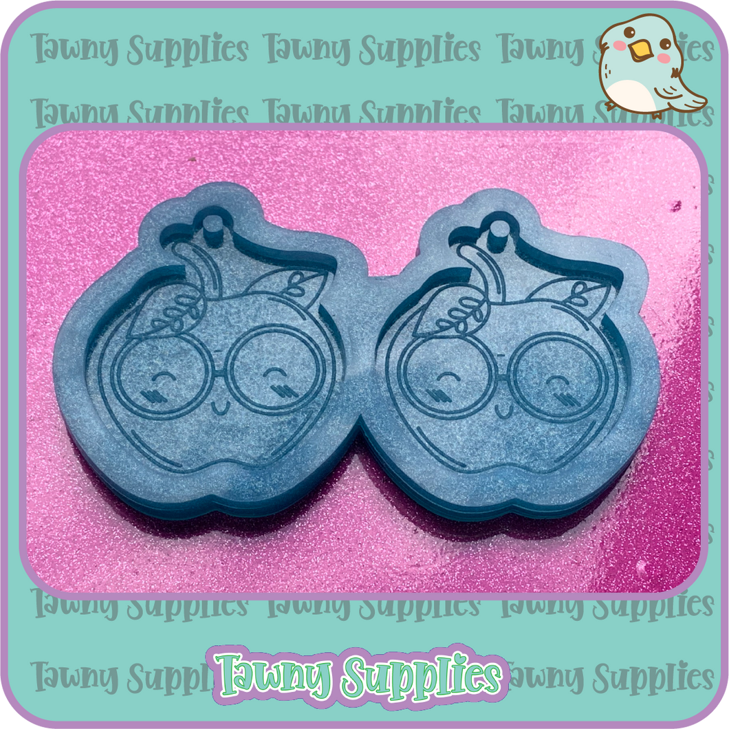 Apple Character Earring Mould, 3mm Thick