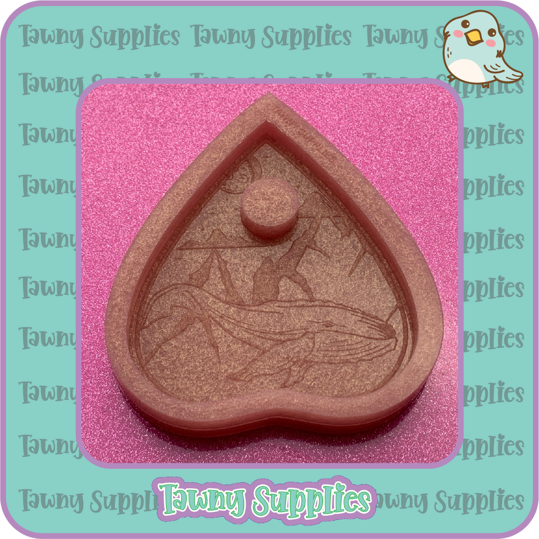 Whale Engraved Planchette Mould, 6mm Thick