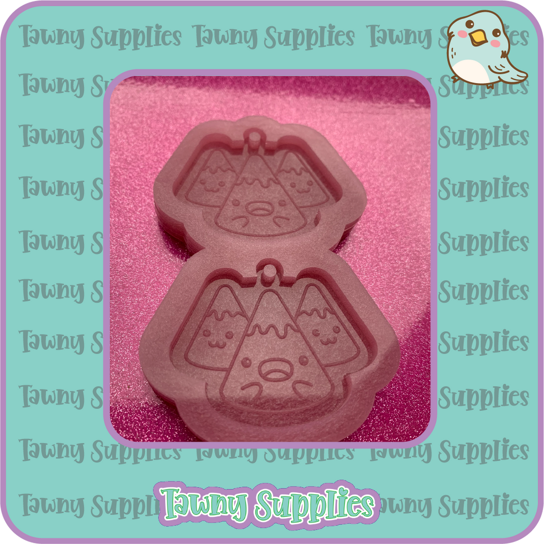 Mountains Weather Character Earring Mould, 3mm Thick