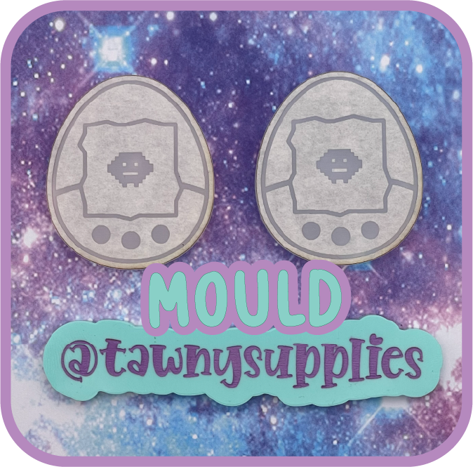Tamagotchi Pixel Earring/ Cab Mould, 3mm Thick