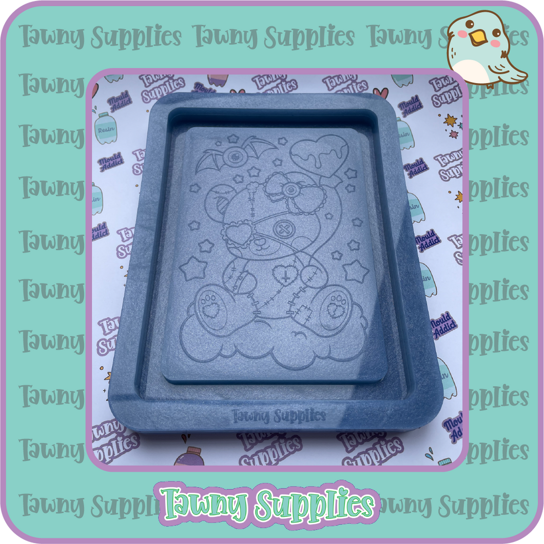 Patchwork Teddy Trinket Tray Mould, 10mm Thick