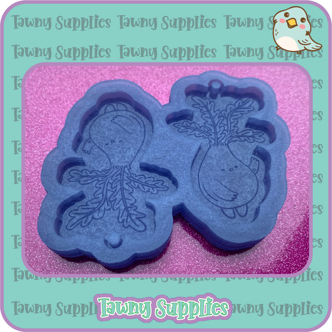 Vegetable Character Earring Mould, 3mm Thick