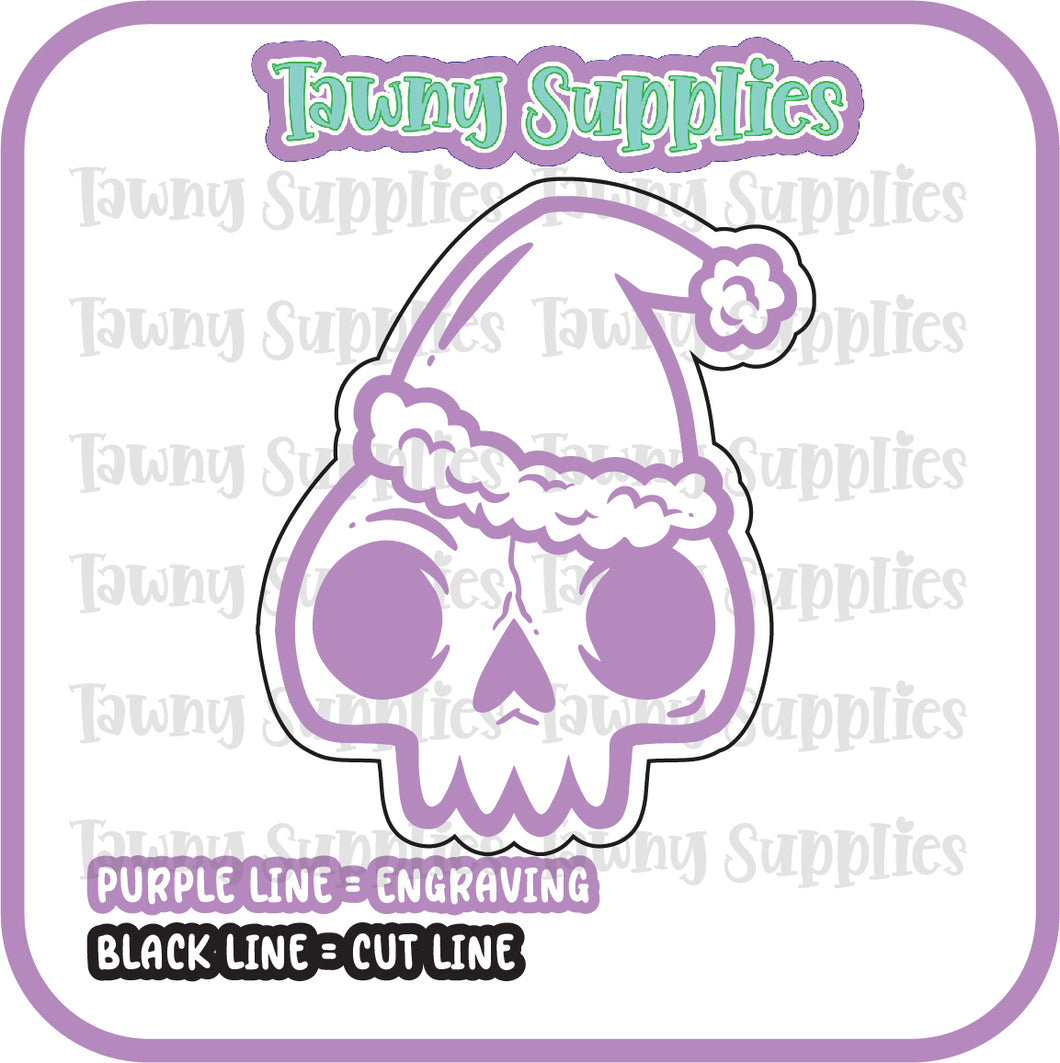 Xmas Skull Sonch Acrylic Blank