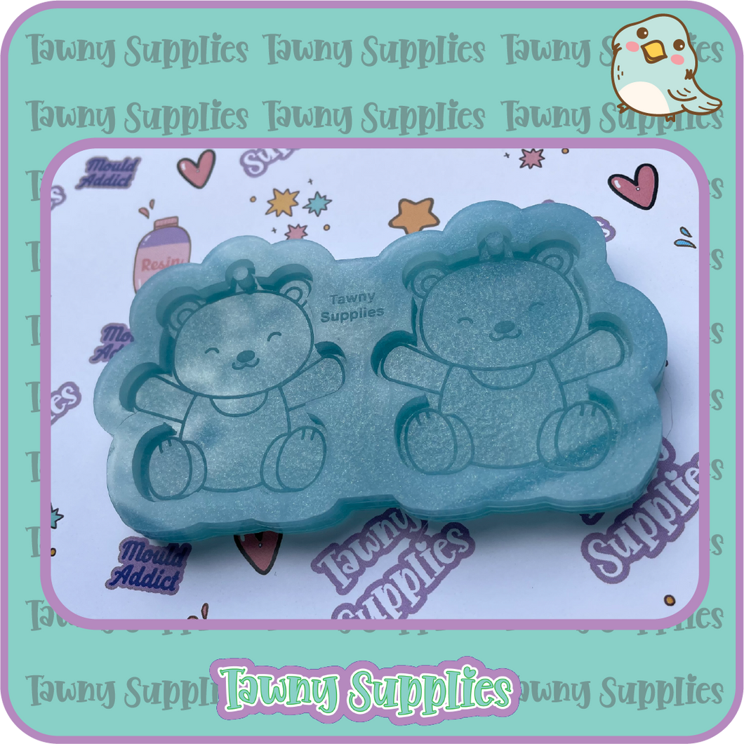 Teddy Earring Mould, 3mm Thick