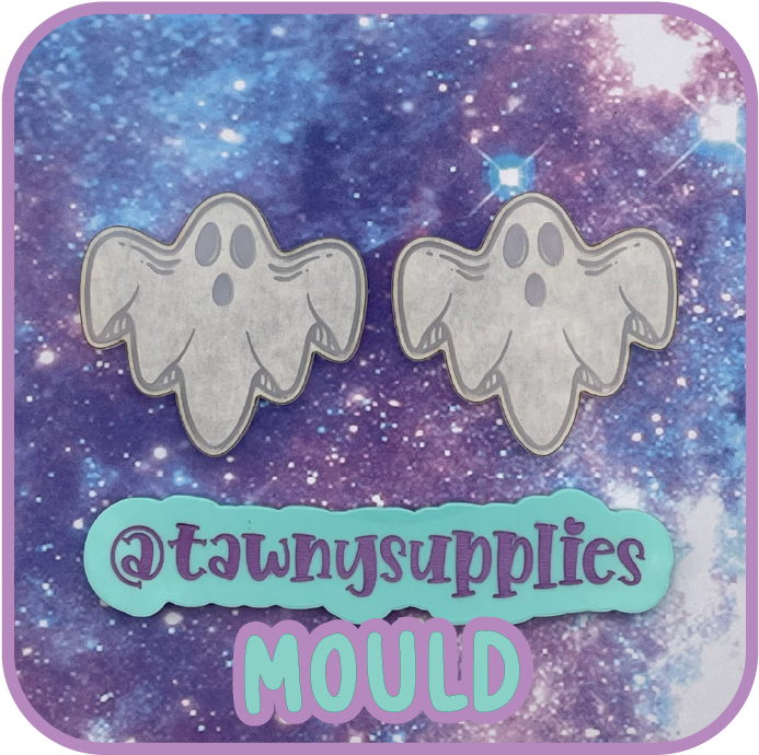 Boo Ghost Earring/ Cab Mould, 3mm Thick