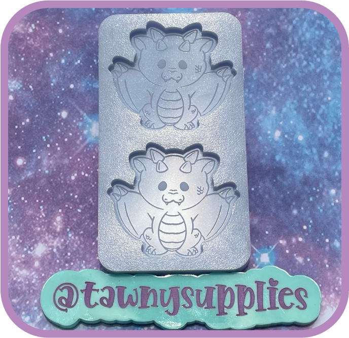 Wyvern (Dragon) Earring/ Cab Mould, 3mm Thick