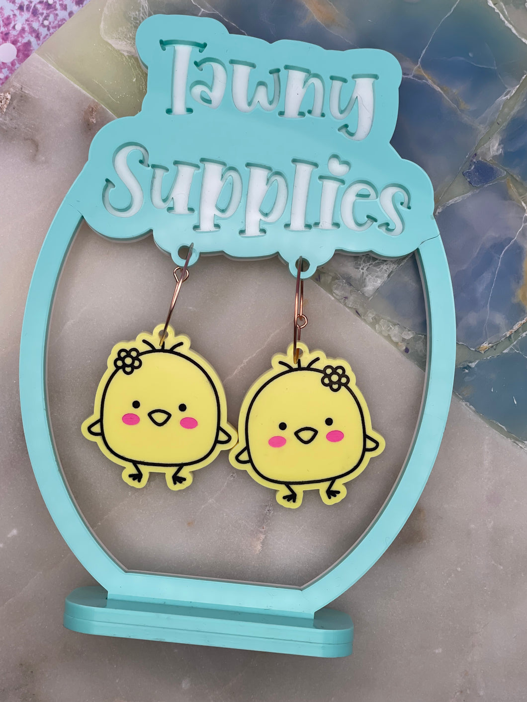 Baby Chick Acrylic Earrings