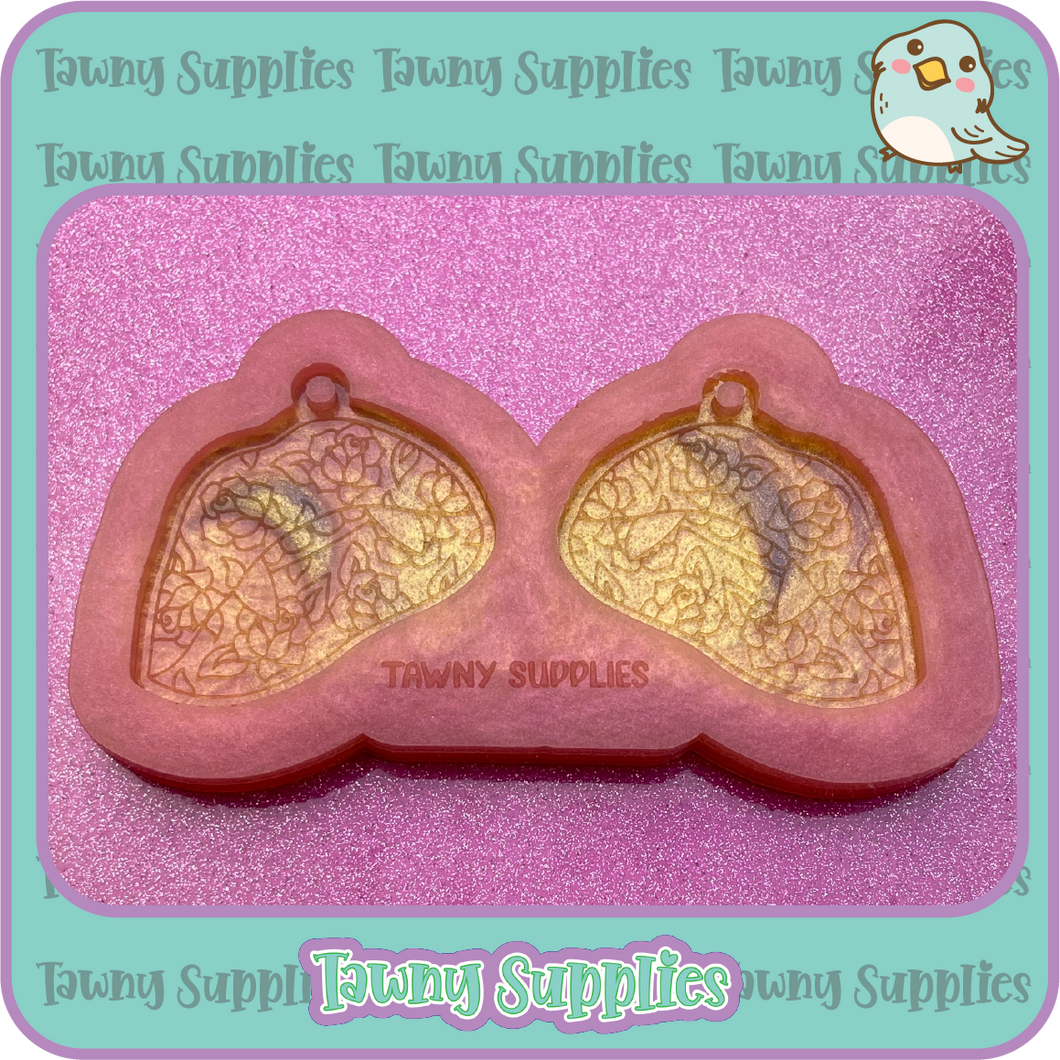 Rose Vampire Lips Earring Mould, 3mm Thick