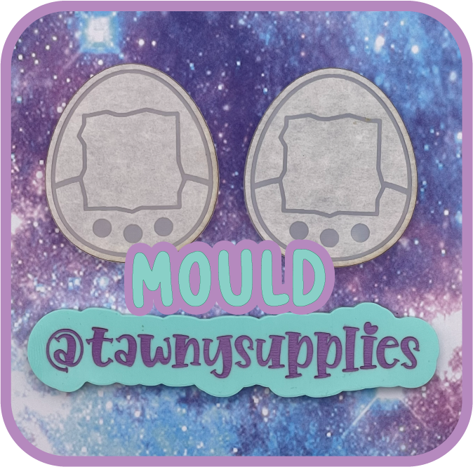 Tamagotchi Earring/ Cab Mould, 3mm Thick